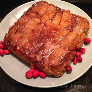Cranberry Apple Upside-Down Cake